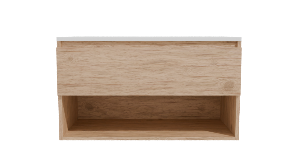 Minimalist Wooden Bathroom Vanity - Professional 3D Model Render 11