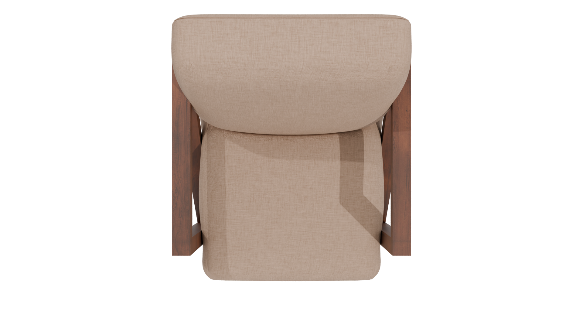 Minimalist Fabric Armchair Model - Professional 3D Model Render 12