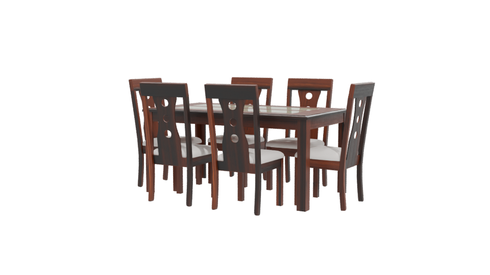 Modern Dining Table Set 3D - Professional 3D Model Render 12