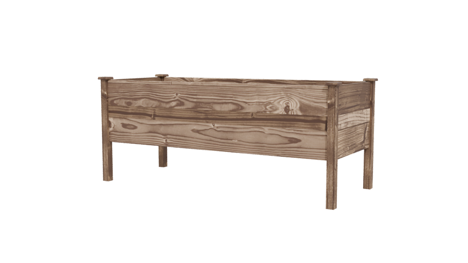 Rustic Wooden Planter Box Model - Professional 3D Model Render 12