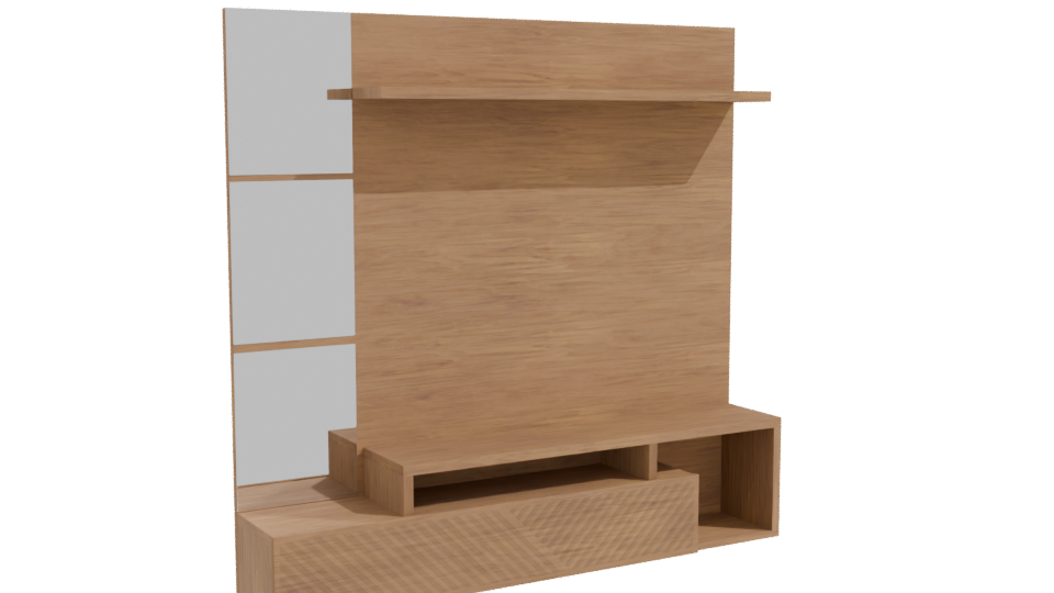 Stylish Modern Wooden Cabinet 3D - Professional 3D Model Render 10