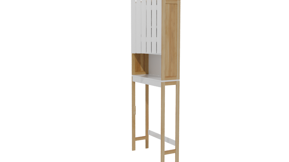 Stylish Wooden Display Cabinet Model - Professional 3D Model Render 13
