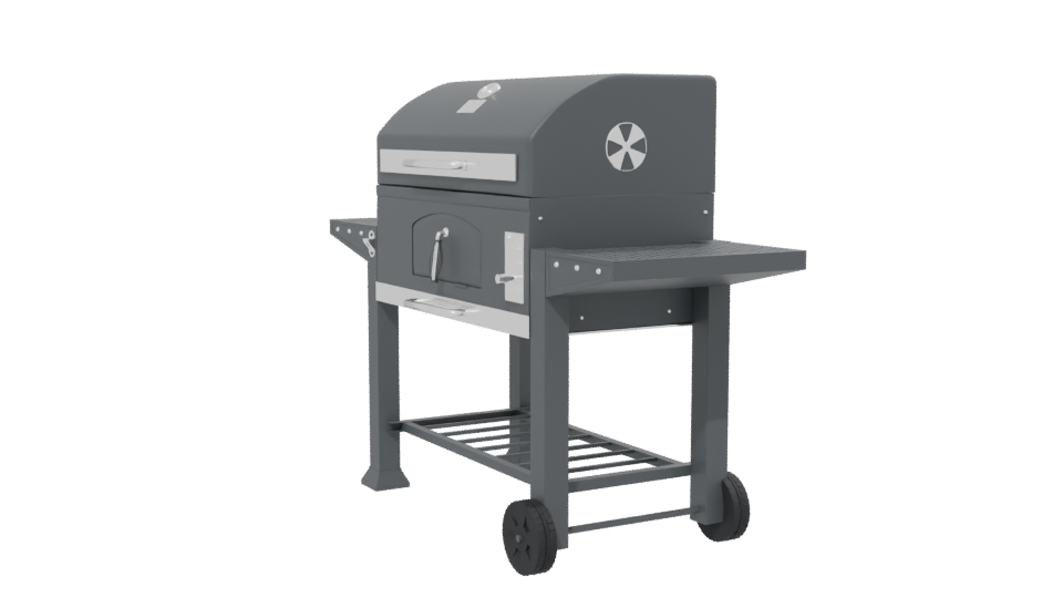 Stainless Steel Premium Grill Model - Professional 3D Model Render 13