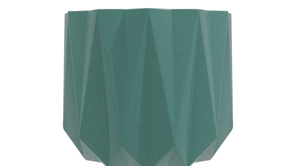 Stylized Geometric Plant Pot 3D - Professional 3D Model Render 10