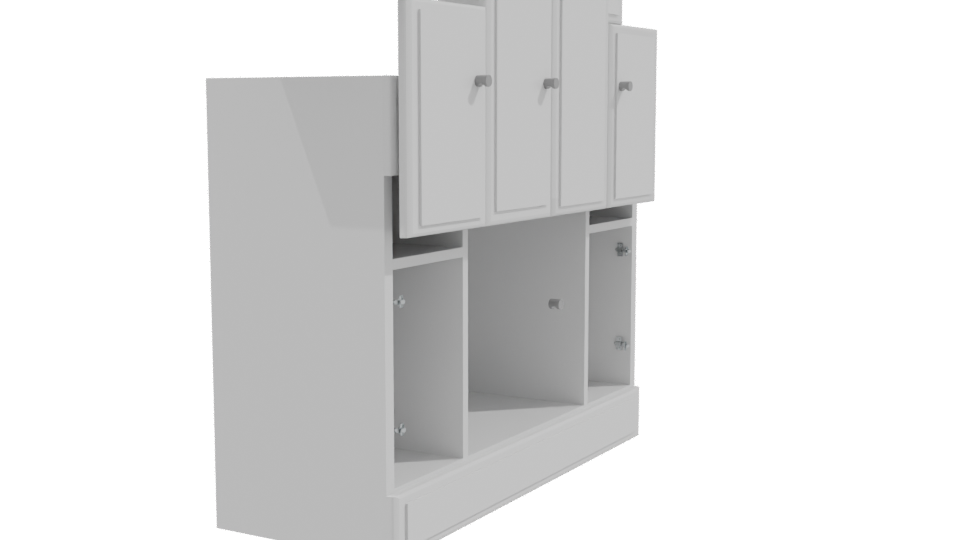 Contemporary Bathroom Vanity Unit 3D Model - Professional 3D Model Render 9