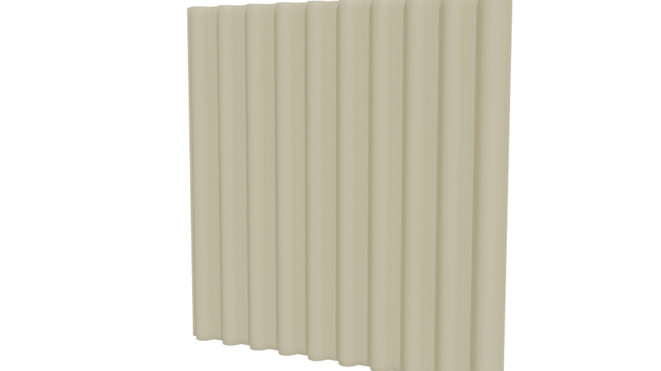 Stylized Corrugated Wall Panel 3D - Professional 3D Model Render 12