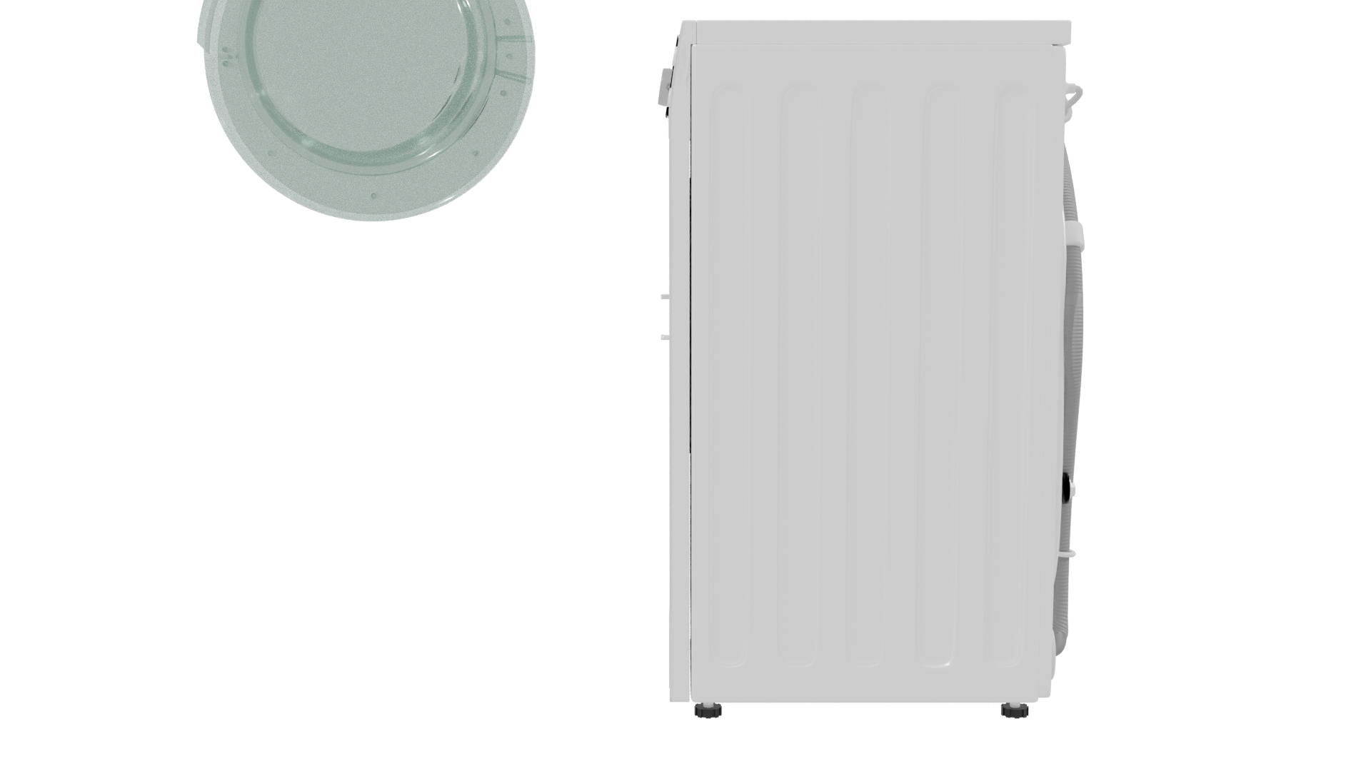 Modern Household Washing Machine 3D - Professional 3D Model Render 2