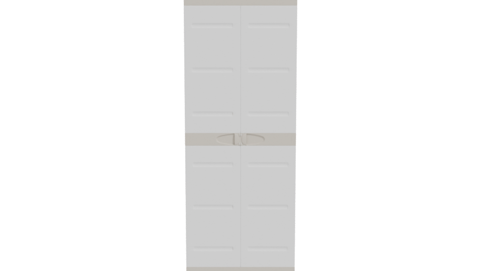 Beige Double Door Closet 3D - Professional 3D Model Render 11