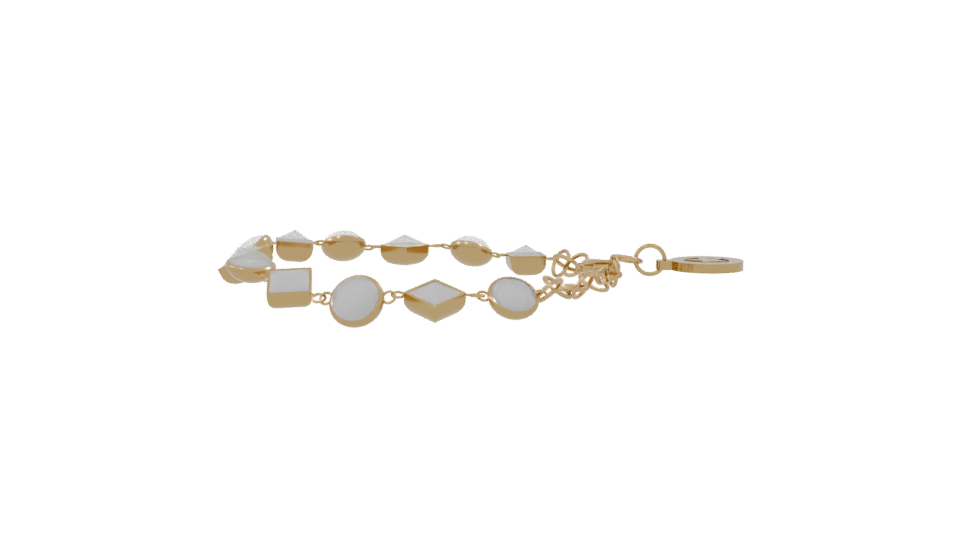 Elegant Gold Bracelet 3D Model - Professional 3D Model Render 8