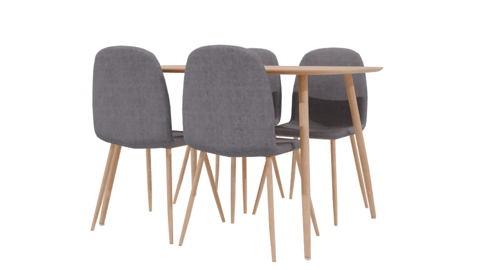 Stylish Modern Dining Set 3D - Professional 3D Model Render 3