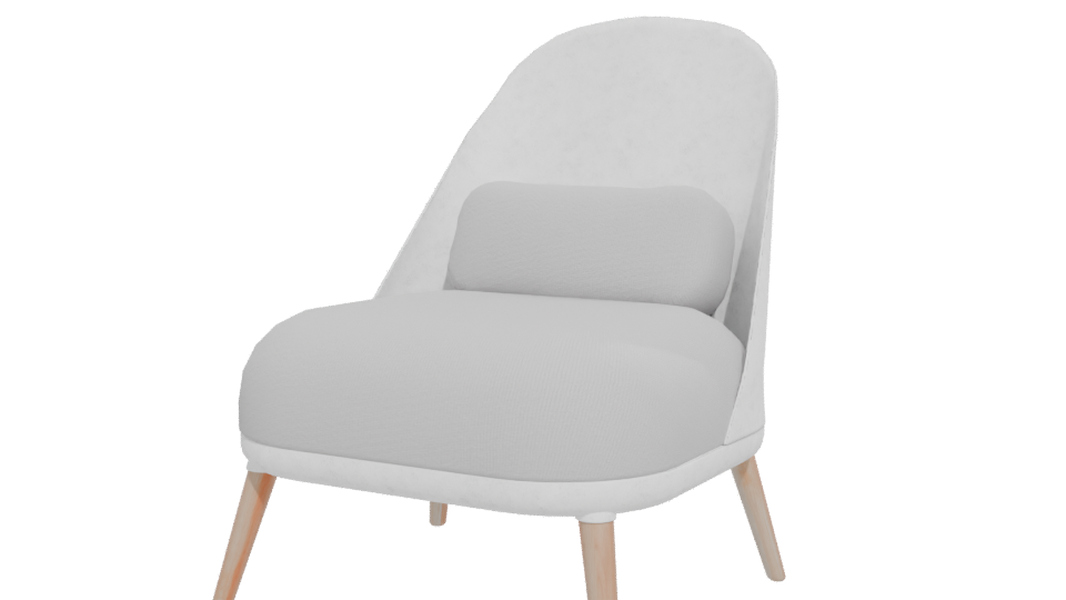Stylish Minimalist Lounge Chair 3D Model - Professional 3D Model Render 12