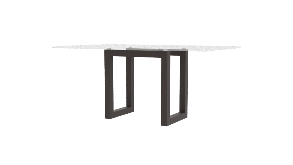 Glass Top Modern Dining Table - Professional 3D Model Render 12