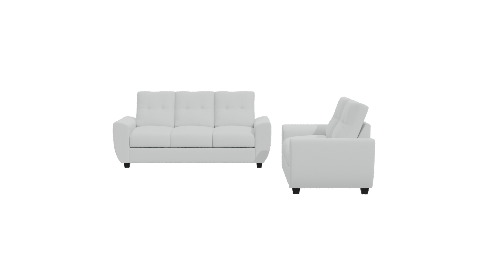 Stylish White Sofa Set 3D - Professional 3D Model Render 11