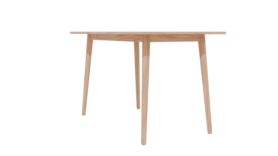 Minimalist Wooden Dining Table 3D - Professional 3D Model Render 13