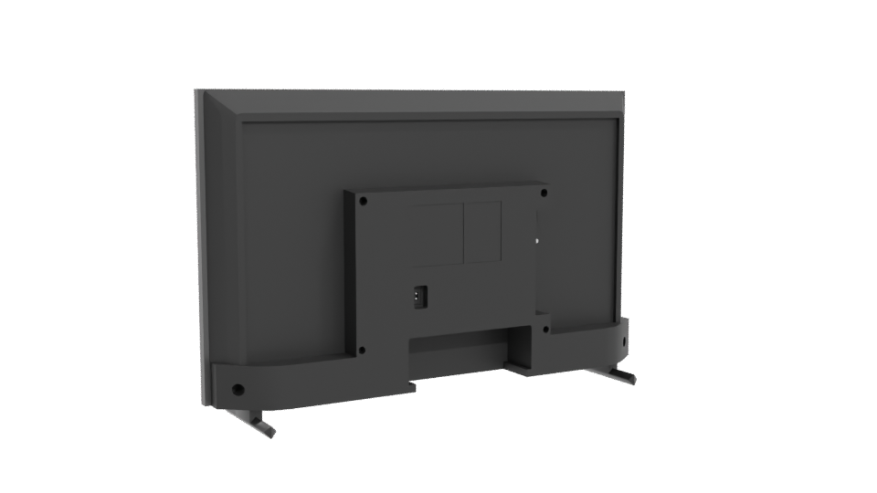 Sleek Modern Flat-Screen TV 3D Model - Professional 3D Model Render 4