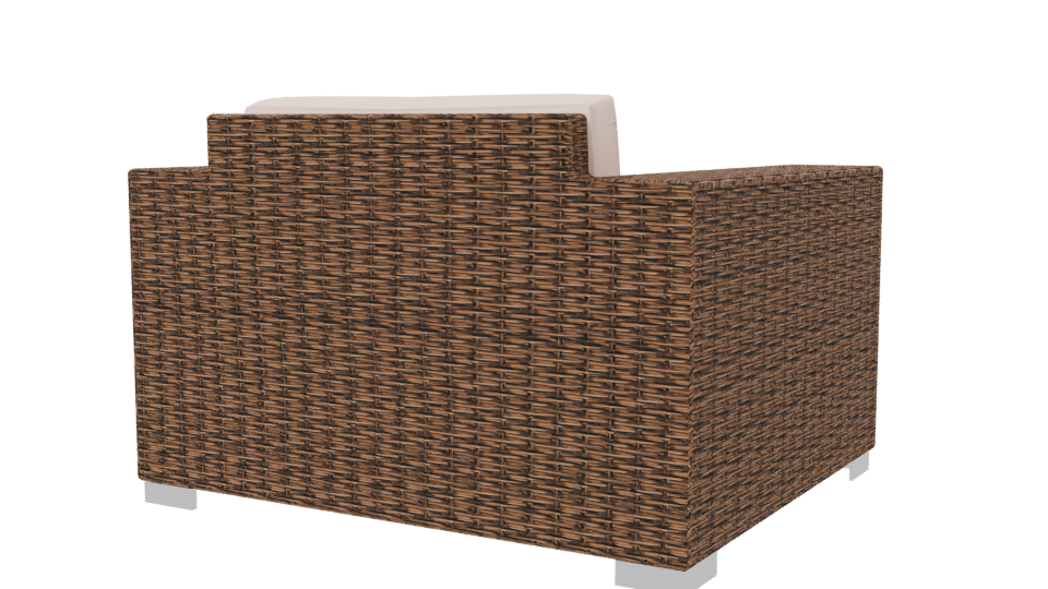 Stylish Outdoor Lounge Chair 3D - Professional 3D Model Render 6