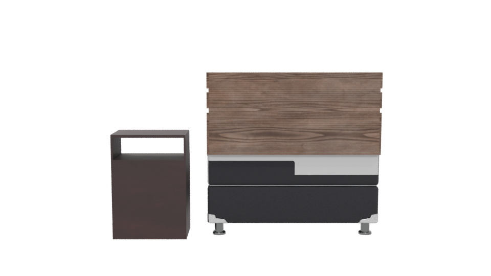 Stylish Single Bed Model 3D - Professional 3D Model Render 5