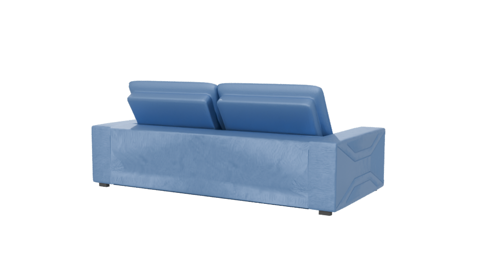 Majestic Blue Sofa 3D Model - Professional 3D Model Render 6