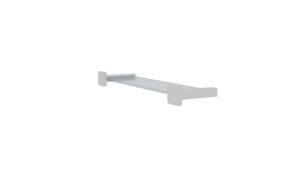 Minimalist Glass Shelf 3D Model - Professional 3D Model Render 7