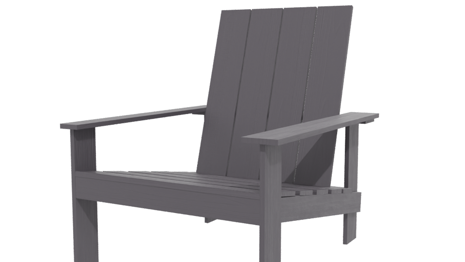 Stylish Wooden Outdoor Chair Model - Professional 3D Model Render 12