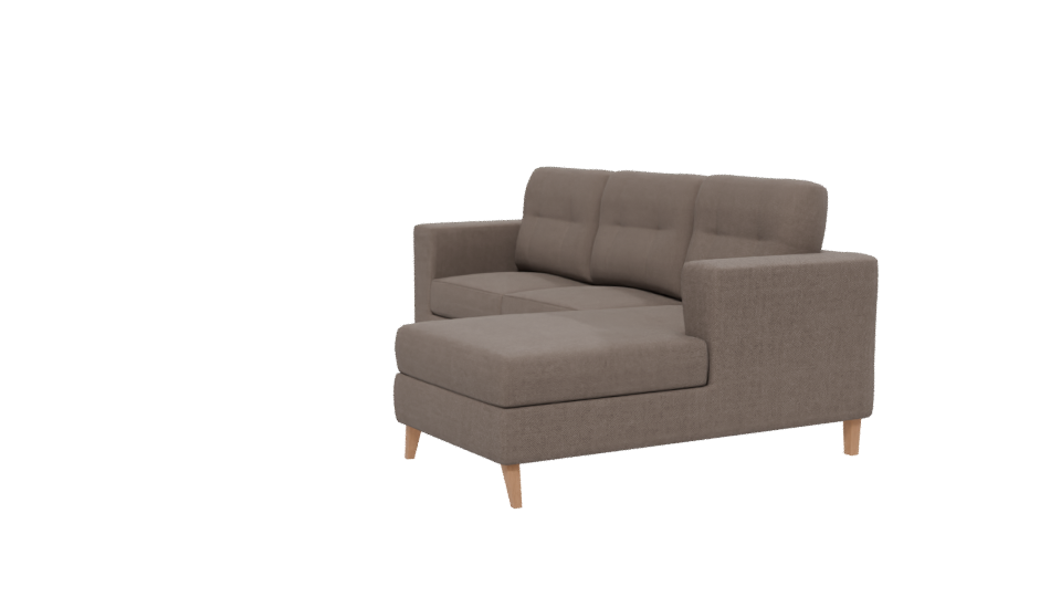 Contemporary Sofa with Chaise - Professional 3D Model Render 13
