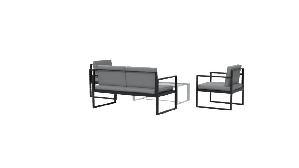 Contemporary Outdoor Furniture Set - Professional 3D Model Render 6
