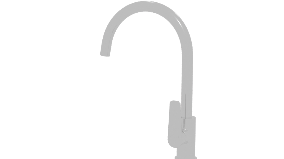 Sleek Modern Kitchen Faucet 3D Model - Professional 3D Model Render 12