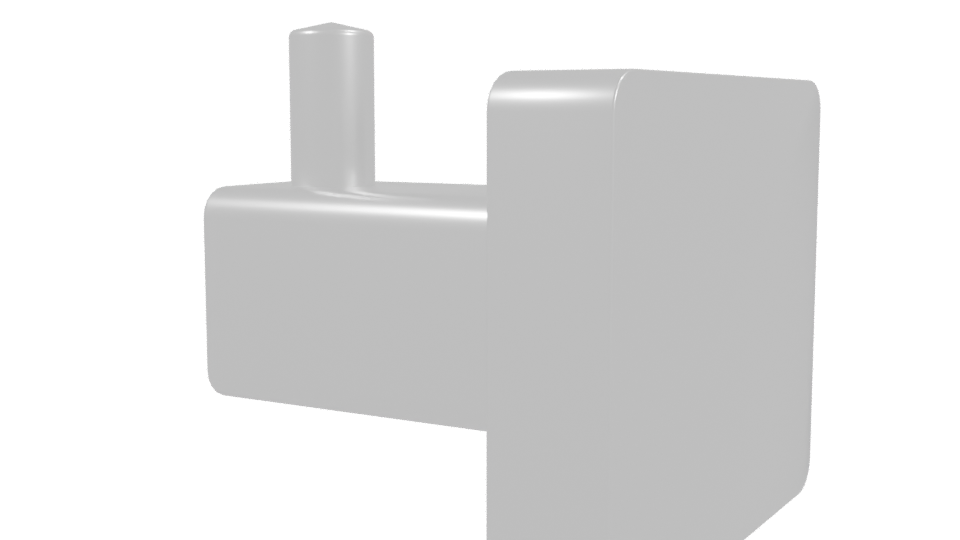 Stylish Minimalist Wall Hook Model - Professional 3D Model Render 3