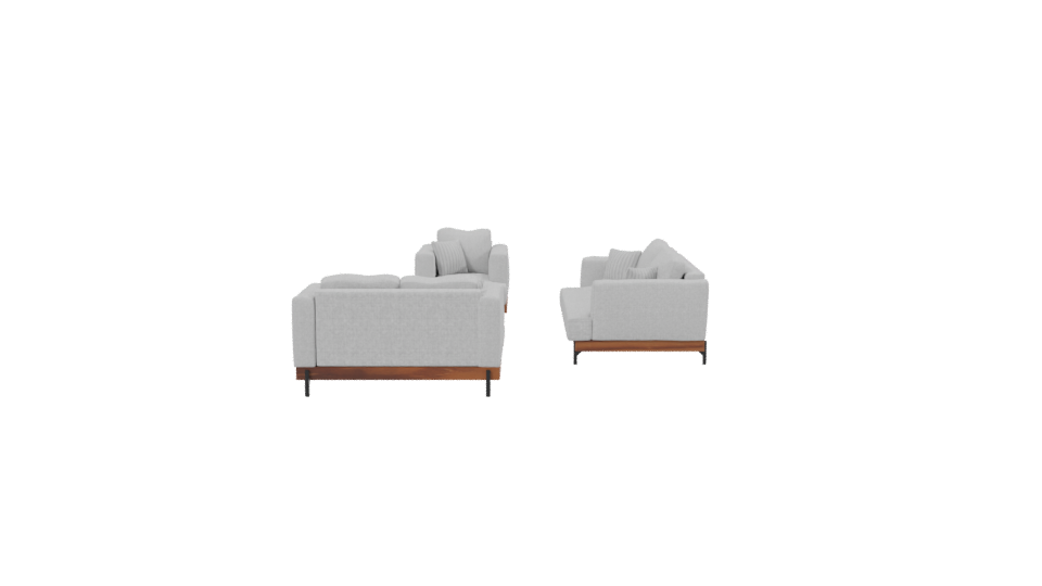 Contemporary Sofa Set 3D Model - Professional 3D Model Render 2