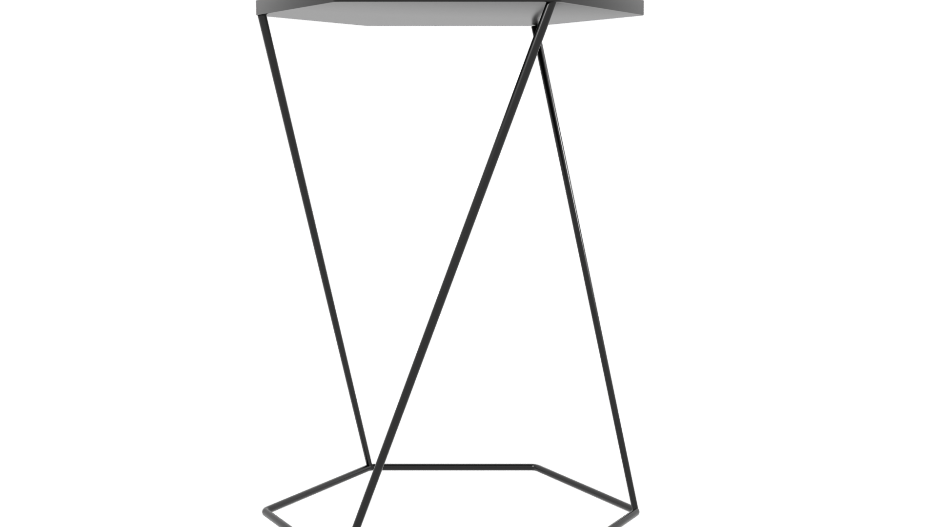 Minimalist Metal Side Table 3D - Professional 3D Model Render 2