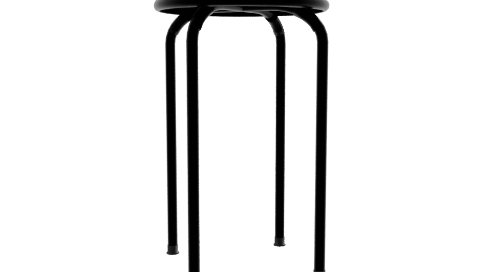 Sleek Industrial Metal Bar Stool 3D Model - Professional 3D Model Render 12