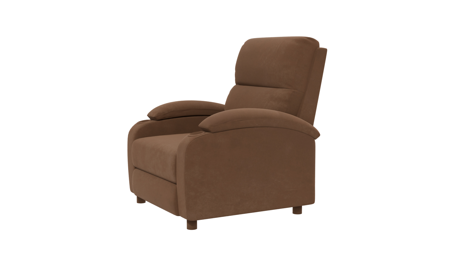 Stylish Brown Recliner Chair 3D - Professional 3D Model Render 13