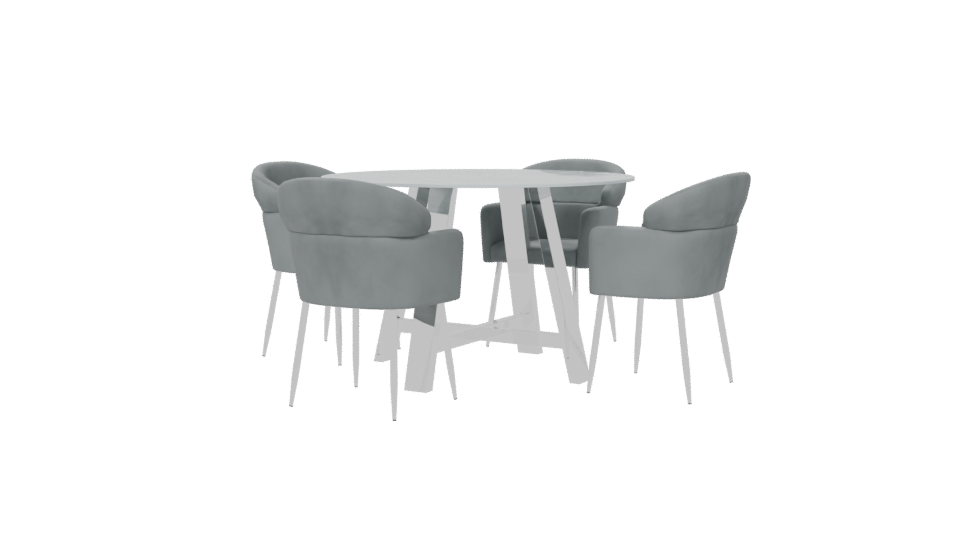 Stylish Dining Table Set 3D - Professional 3D Model Render 6