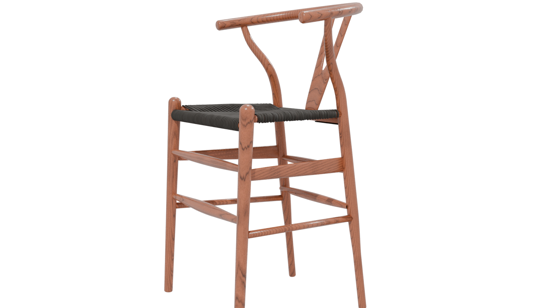Stylish Wooden Barstool Model - Professional 3D Model Render 28