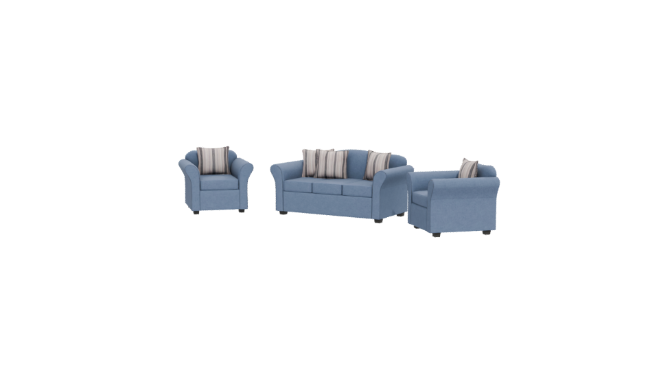 Stylish Fabric Sofa Set 3D Model - Professional 3D Model Render 12