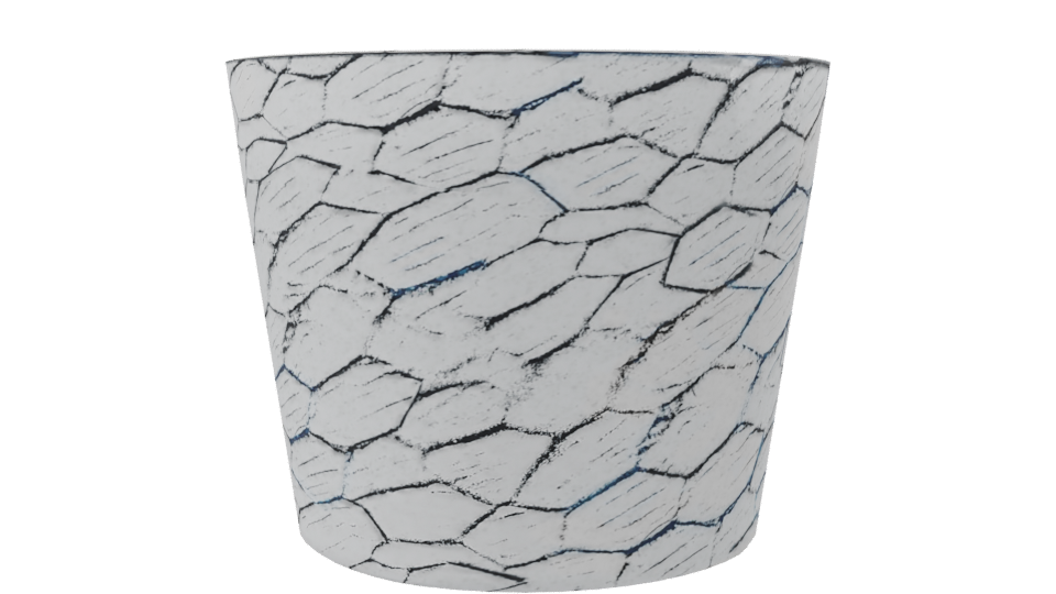 Stylish Textured Ceramic Pot 3D Model - Professional 3D Model Render 8