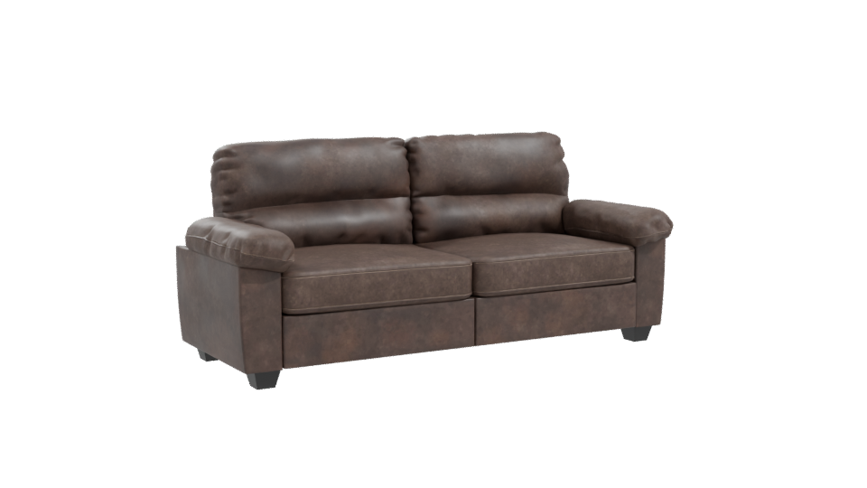 Stylish Brown Leather Sofa 3D - Professional 3D Model Render 10