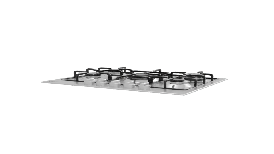 Stylish Gas Cooktop 3D Model - Professional 3D Model Render 12