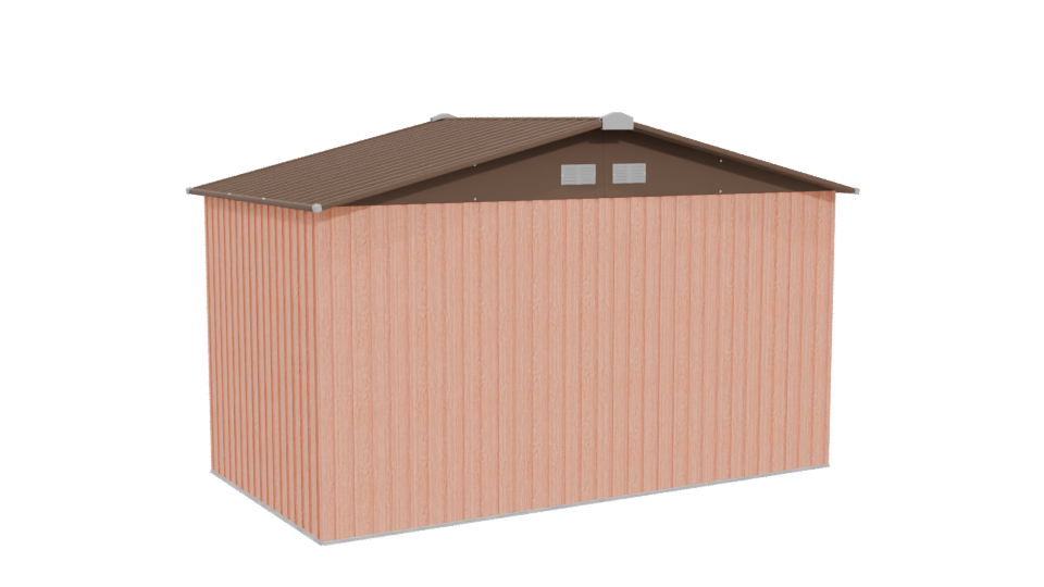 Wooden Garden Shed Model 3D - Professional 3D Model Render 4
