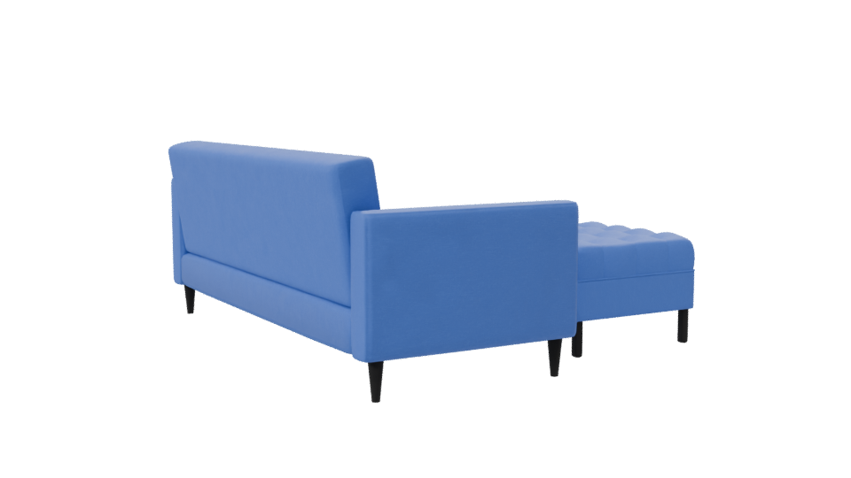 Retro Blue Sofa 3D Model - Professional 3D Model Render 7