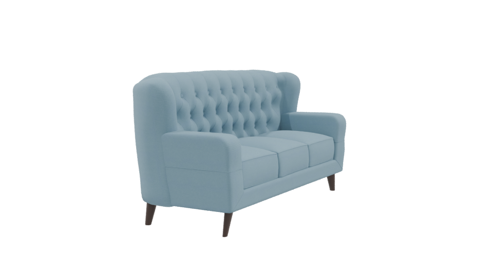 Chic Tufted Fabric Sofa 3D - Professional 3D Model Render 9