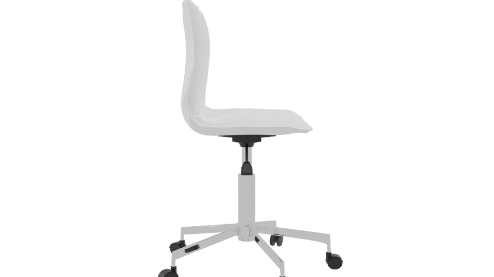 Minimalist White Office Chair 3D - Professional 3D Model Render 8