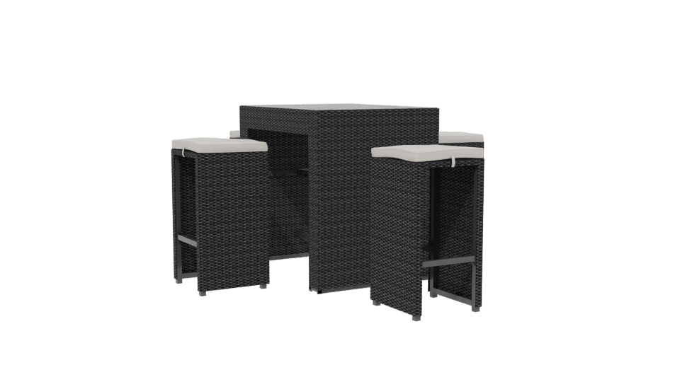 Stylish Bar Table Set 3D - Professional 3D Model Render 13