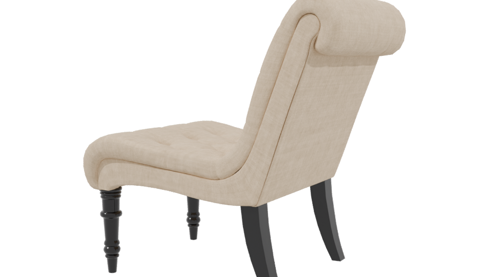 Elegant Tufted Accent Chair 3D - Professional 3D Model Render 3