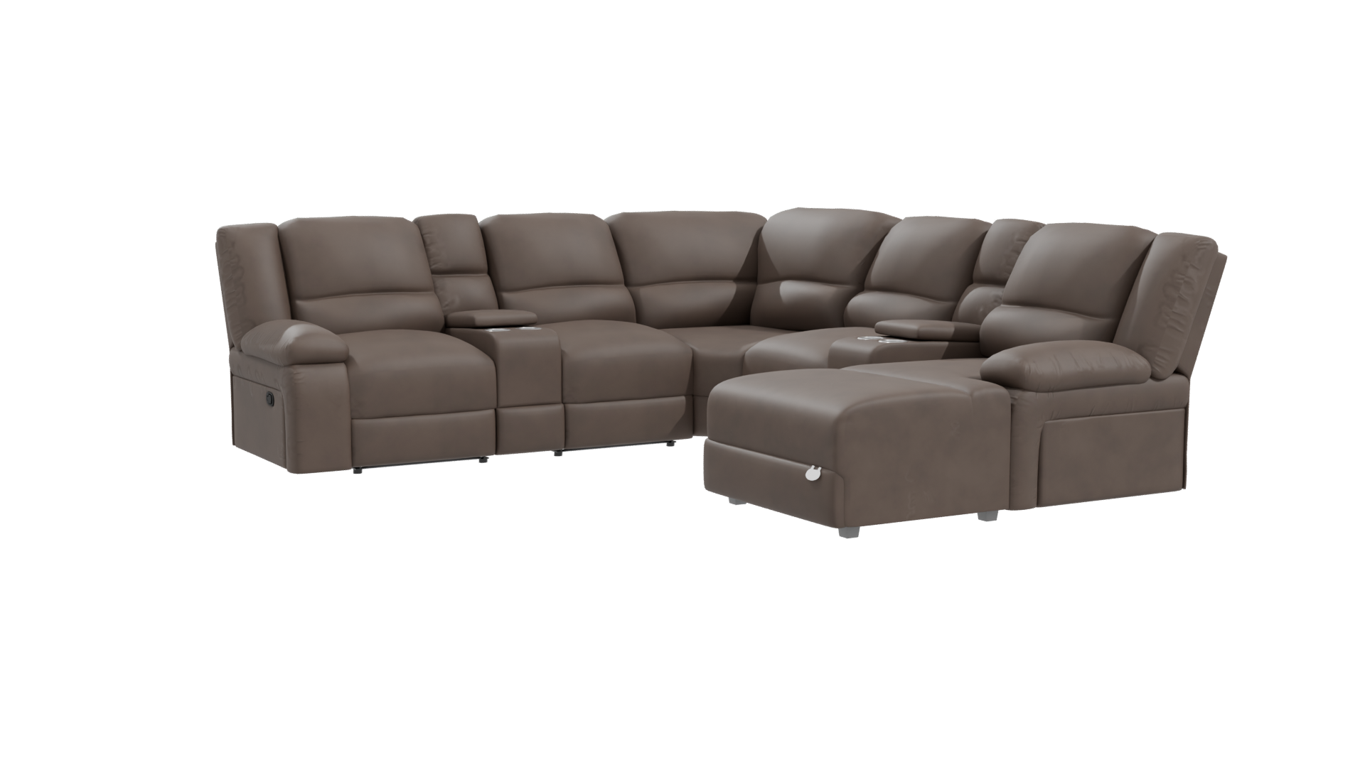 Reclining Sectional Sofa Model 3D - Professional 3D Model Render 10