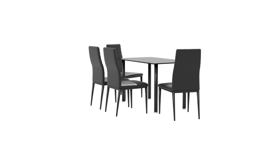 Stylish Modern Dining Set 3D - Professional 3D Model Render 7