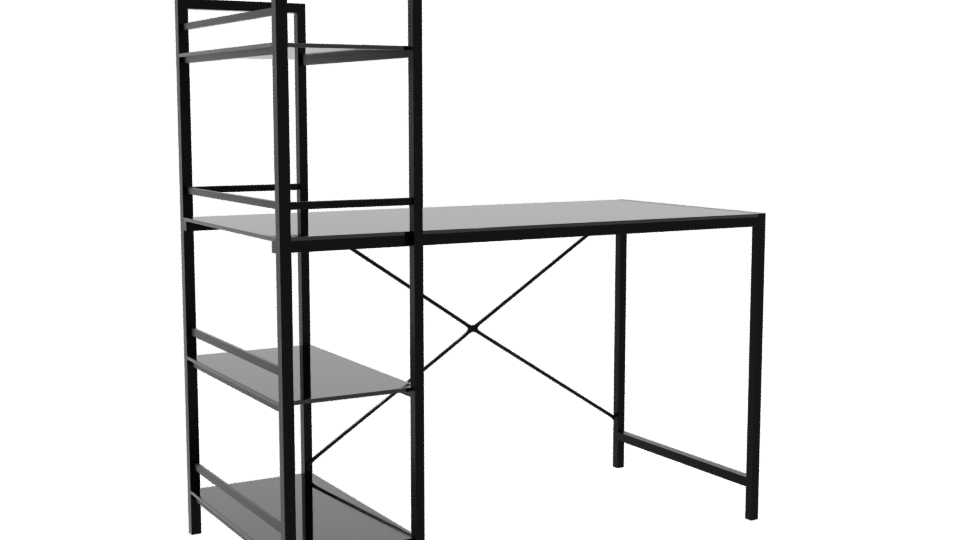 Black Bilbao Desk 3D Model - Professional 3D Model Render 10