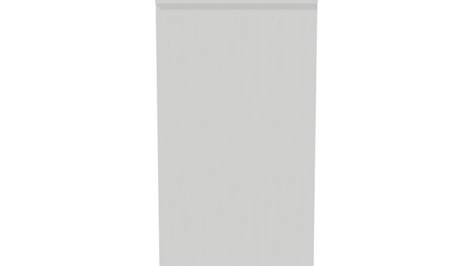 Minimalist White Office Desk 3D Model - Professional 3D Model Render 2