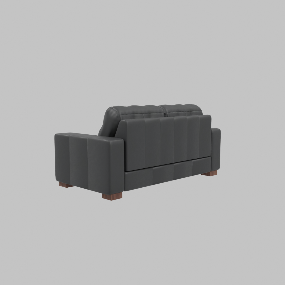 Sofa 2c Salerno Cuero Mad Black