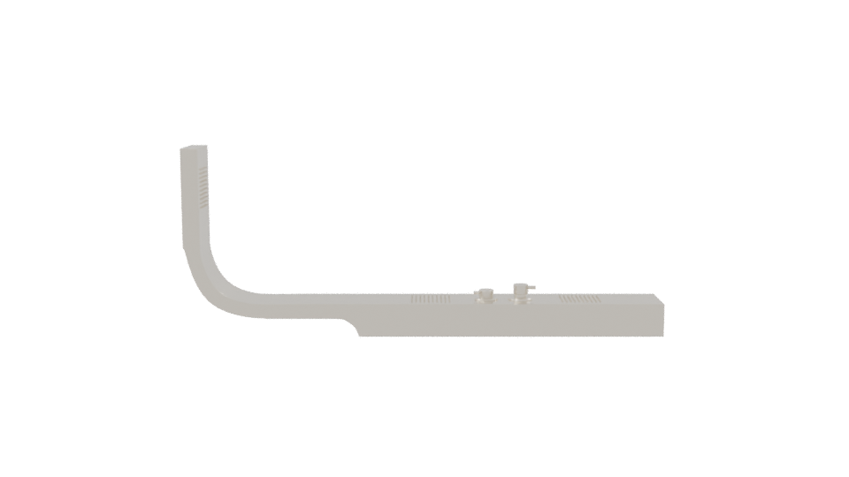 Sleek Metal Wall Bench 3D - Professional 3D Model Render 8